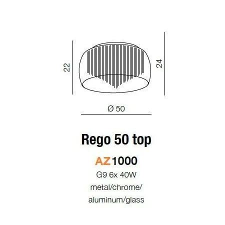 Lampa wisząca / Plafon kryształowy REGO 50 AZ1000 – Azzardo